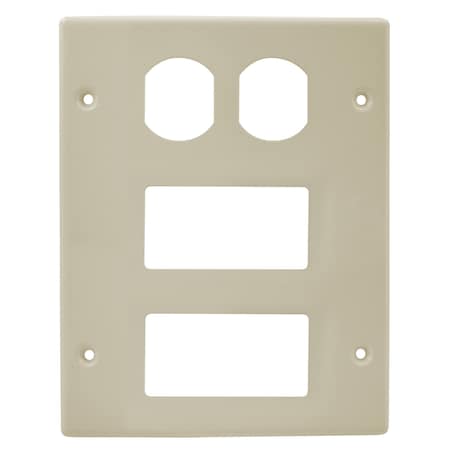 Hubbell Wiring Device-Kellems Cover Plate Raceway, HBL6750 Series, 6-3/4 in W, 0.2 in H, 5.43 in L, Ivory HBL6747BRRIV